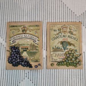 Richard A. Benson 3D Resin Wine Chateau Michel Watercolor Wall Art